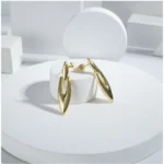 Women's brassNew Gold Tone Polish Mini Office Earrings (Gold Plated) - Image 3
