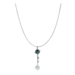 Women's Stainless Steel Key Design Delicate Chain (Silver Plated)