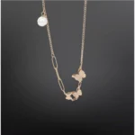 Women's Stainless Steel Butterfly Pendent Delicate Chain (Gold Plated) - Image 2