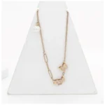 Women's Stainless Steel Butterfly Pendent Delicate Chain (Gold Plated)