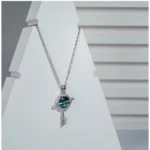 Women's Stainless Steel Key Design Delicate Chain (Silver Plated) - Image 3