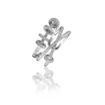 Stainless Steel Silver High-quality Freesize Ring (Silver Plated)