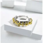 Stainless Steel Double Tone High-Quality Freesize Ring (Silver Plated) - Image 3