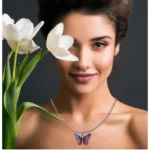Women's Stainless Steel Colorful Butterfly Pendent Dailywear chain (Silver Plated) - Image 2