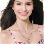 Women's Stainless Steel Moon Pendent Delicate Chain (Gold Plated) - Image 2