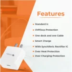 VOXEL 100 Watt ' C ' Port PD Fast Charger AB Plastic (White) - Image 2