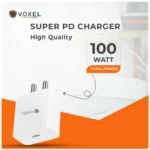 VOXEL 100 Watt ' C ' Port PD Fast Charger AB Plastic (White) - Image 3