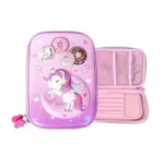 Plastic Unicorn Embossed Cover Pencil Pouch, Kids, Pencil Box (Multicolor )