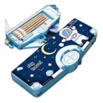 Plastic Magnetic Pencil Case With Sharpener Compass Box For Kids (Multicolor )