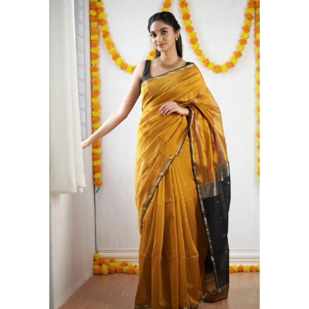 54464940402_5e69084f71_o_d-1000x1000-1.webp Women's Cotton Printed Saree With Unstitched Blouse 5.5Mtr (Yellow) - Image 1