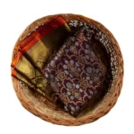 Women's Soft Lichi Silk Printed Saree With Unstitched Blouse 5.5Mtr (Purple) - Image 2