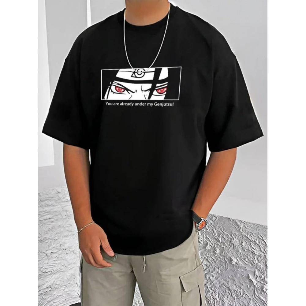 54519923692_957d119483_o_d-1000x1000-1.webp Men's Casual Cotton Blend Printed Round Neck Half Sleeve T-Shirt (Black) - Image 1