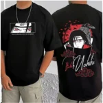 Men's Casual Cotton Blend Printed Round Neck Half Sleeve T-Shirt (Black) - Image 3