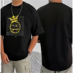 Men's Casual Cotton Blend Printed Round Neck Half Sleeve T-Shirt (Black) - Image 3