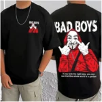 Men's Casual Cotton Blend Printed Round Neck Half Sleeve T-Shirt (Black) - Image 3