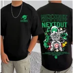 Men's Casual Cotton Blend Printed Round Neck Half Sleeve T-Shirt (Black) - Image 3