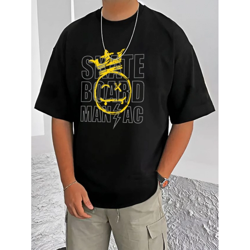 54521146120_4c36b6db48_o_d-1000x1000-1.webp Men's Casual Cotton Blend Printed Round Neck Half Sleeve T-Shirt (Black) - Image 1