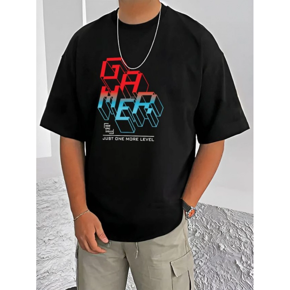 54521146125_fb55d5b0a4_o_d-1000x1000-1.webp Men's Casual Cotton Blend Printed Round Neck Half Sleeve T-Shirt (Black) - Image 1