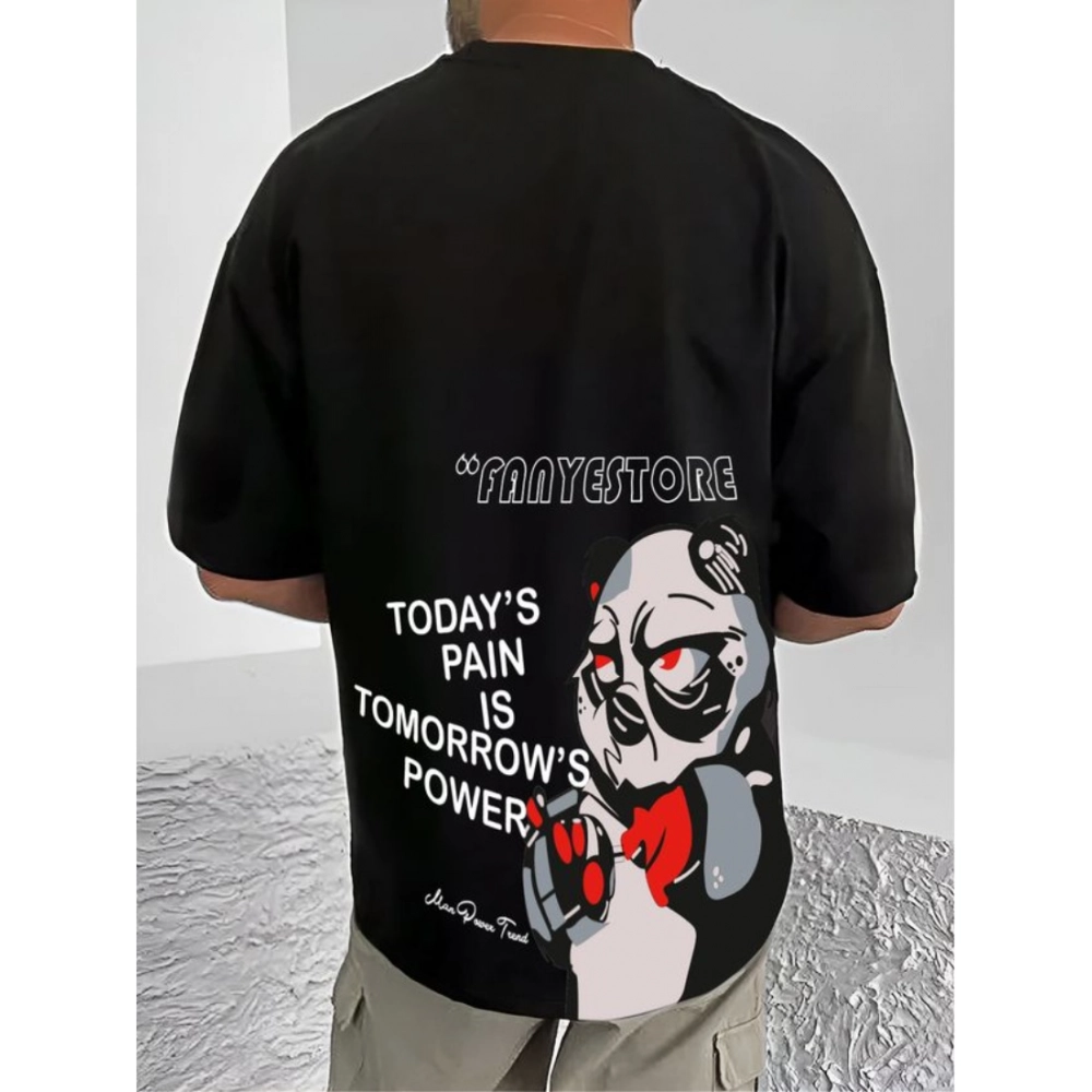 54521146625_70079c89b8_o_d-1000x1000-1.webp Men's Casual Cotton Blend Printed Round Neck Half Sleeve T-Shirt (Black) - Image 1