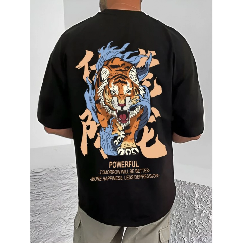 54521146865_9cf8054324_o_d-1000x1000-1.webp Men's Casual Cotton Blend Printed Round Neck Half Sleeve T-Shirt (Black) - Image 1