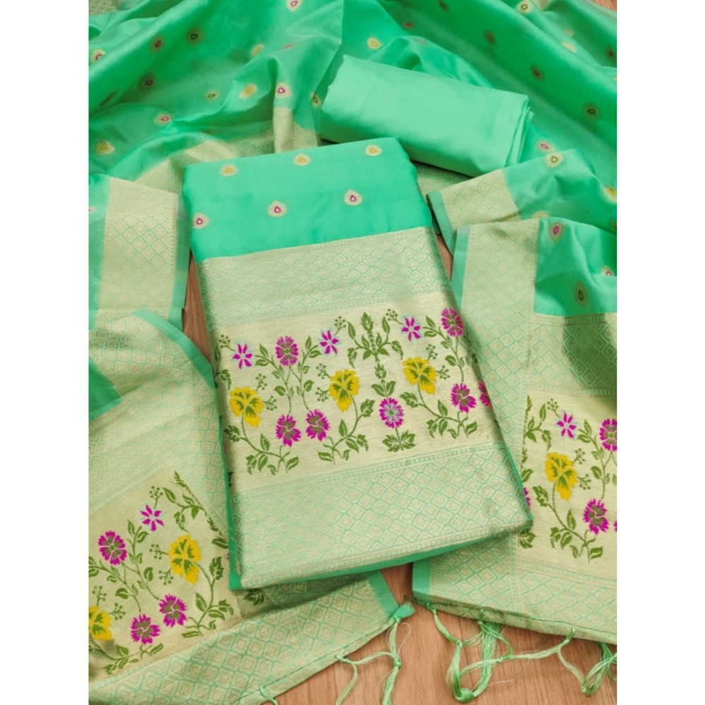 54537115081_617454628e_o_d-1000x1000-1.webp Women's Banarasi Silk Printed Unstitched Salwar Suit Material With Dupatta (Sea Green, 3Mtrs) - Image 1