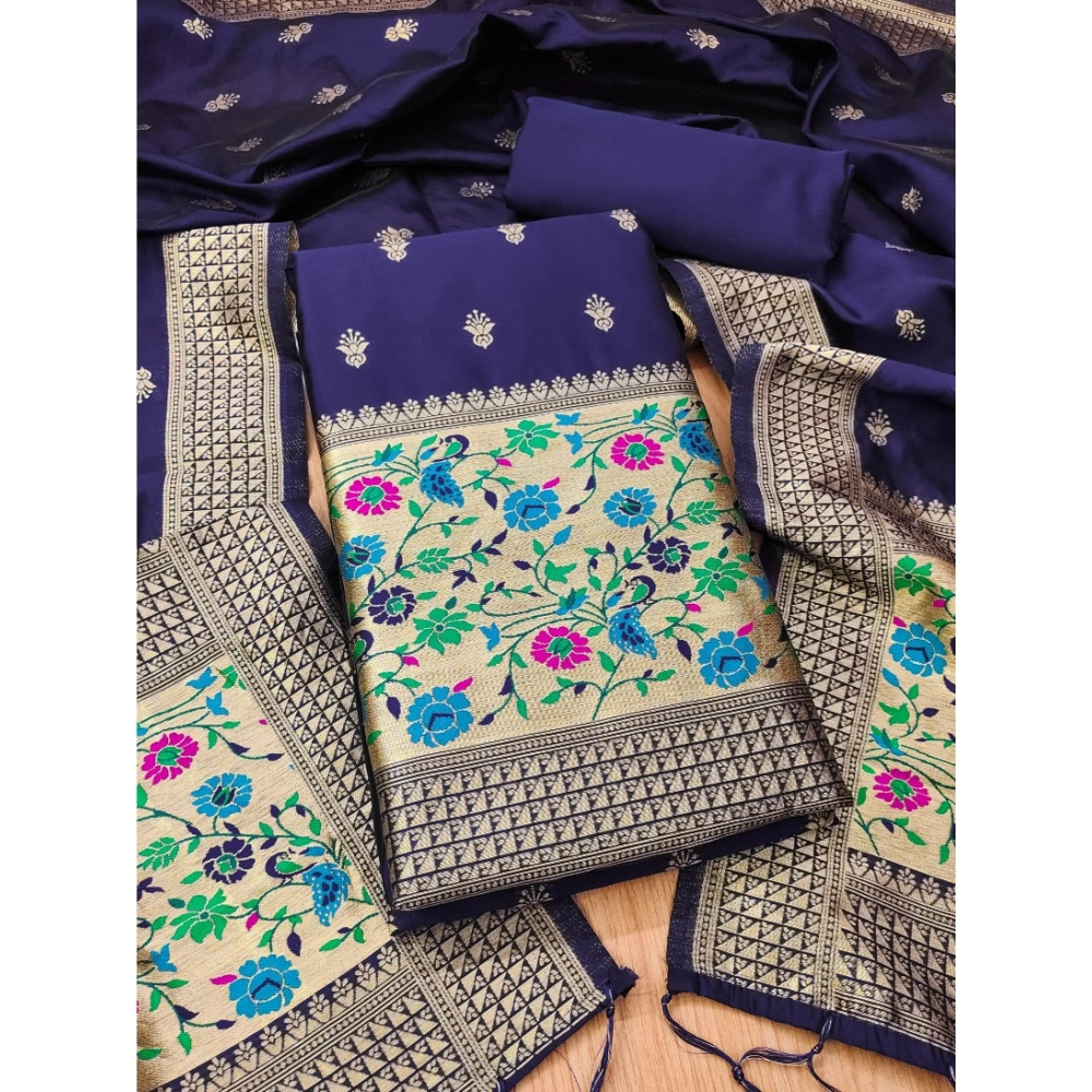 54537299089_2d63db5284_o_d-1000x1000-1.webp Women's Banarasi Silk Printed Unstitched Salwar Suit Material With Dupatta (Navy Blue, 3Mtrs) - Image 1