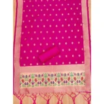 Women's Banarasi Silk Printed Unstitched Salwar Suit Material With Dupatta (Pink, 3Mtrs) - Image 2