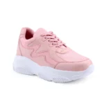 Women's Casual Mesh Printed Lace-Ups Shoes (Pink) - Image 5