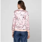 Women's Satin Floral 3/4th Sleeve Jacket (Light Pink) - Image 4