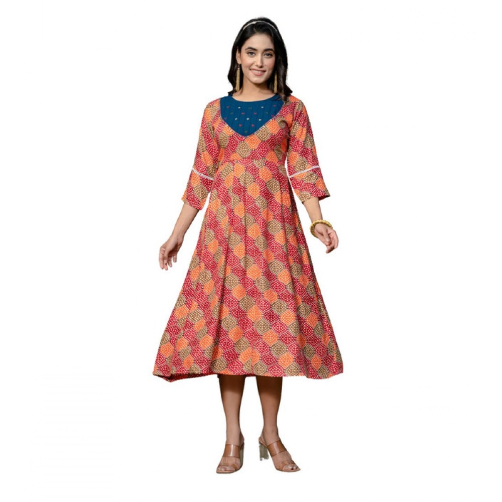 63078-1000x1000-1.webp Women's Rayon Print With Embroidery Work A-Line Kurti (Multicolor) - Image 1
