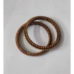 Women's Plastic Silk Thread Bangles (Gold-Dark Brown, Size: 2.6) - Image 2