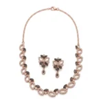 Women's Brass Silver Plated Necklace set (Silver) - Image 2