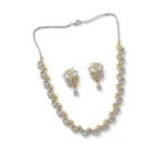 Women's Brass Silver Plated Necklace set (Silver) - Image 2