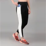 Women's Polyester Solid Ankle length High Waisted Tights (Black) - Image 4