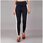 Women's Polyester Solid Ankle length High Waisted Tights (Navy Blue) - Image 4