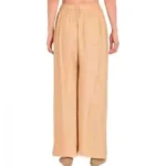 Women's Casual Rayon Solid Ankle Length Palazzo (Golden , Free Size) - Image 2