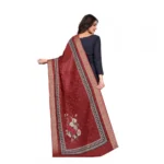 Women's chanderi silk  Printed Dupatta (Maroon, Length: 2 Mtr) - Image 5