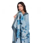 Women's chanderi silk  Printed Dupatta (Blue, Length: 2 Mtr) - Image 2