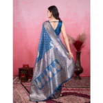 Women's Banarasi Silk Printed Saree With Unstitched Blouse 5.5Mtr (Pinch) - Image 3