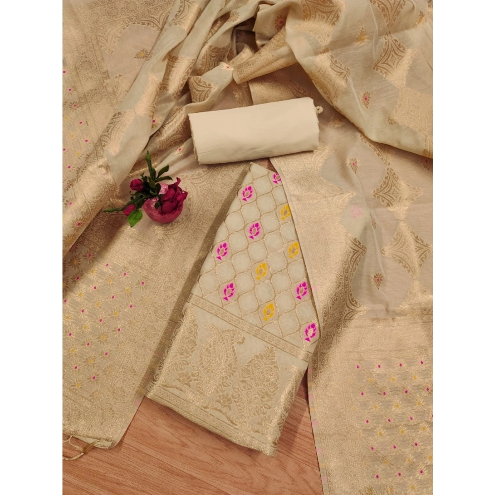 PID-62671-Generic-Womens-Banarasi-Silk-Printed-Unstitched-Salwar-Suit-Material-With-Dupatta-Cream-3-1000x1000-1.webp Women's Banarasi Silk Printed Unstitched Salwar Suit Material With Dupatta (Cream, 3Mtrs) - Image 1