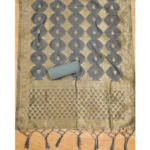 Women's Banarasi Silk Printed Unstitched Salwar Suit Material With Dupatta (Grey, 3Mtrs) - Image 2