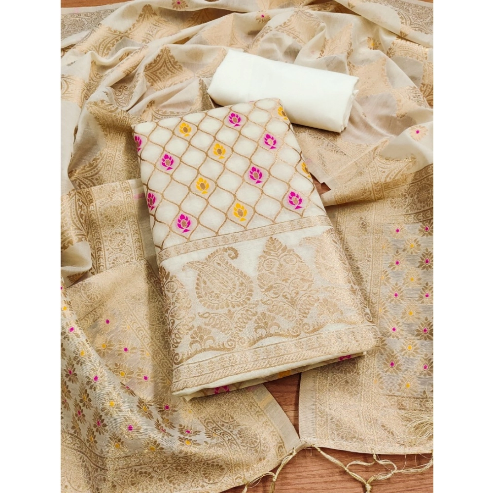 PID-62677-Generic-Womens-Banarasi-Silk-Printed-Unstitched-Salwar-Suit-Material-With-Dupatta-White-3-1000x1000-1.webp Women's Banarasi Silk Printed Unstitched Salwar Suit Material With Dupatta (White, 3Mtrs) - Image 1
