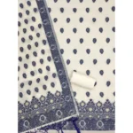 Women's Banarasi Silk Printed Unstitched Salwar Suit Material With Dupatta (Navy Blue, 3Mtrs) - Image 3