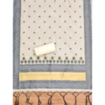 Women's Banarasi Silk Printed Unstitched Salwar Suit Material With Dupatta (Grey, 3Mtrs) - Image 2