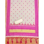 Women's Banarasi Silk Printed Unstitched Salwar Suit Material With Dupatta (Pink, 3Mtrs) - Image 2