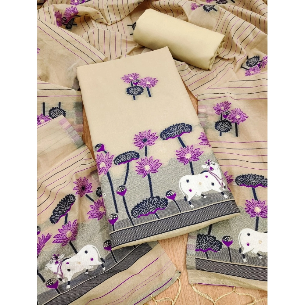 PID-62688-Generic-Womens-Banarasi-Silk-Printed-Unstitched-Salwar-Suit-Material-With-Dupatta-Cream-3-1000x1000-1.webp Women's Banarasi Silk Printed Unstitched Salwar Suit Material With Dupatta (Cream, 3Mtrs) - Image 1