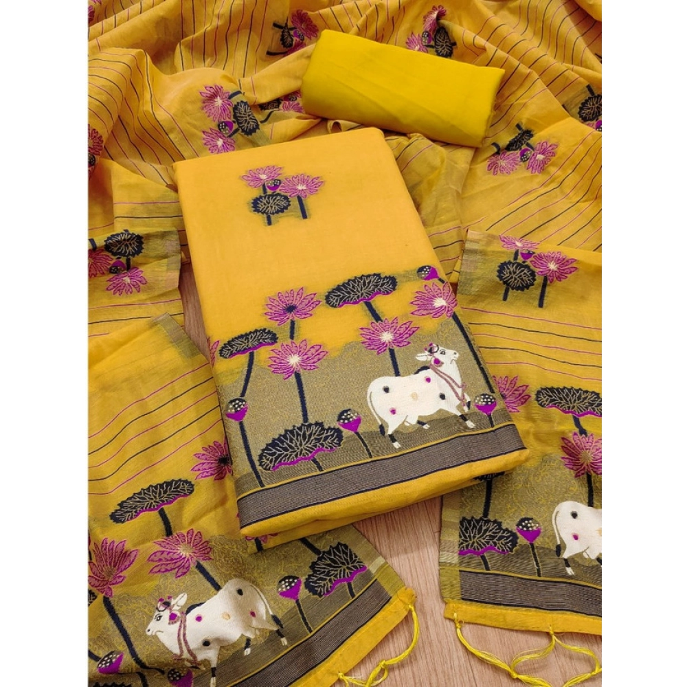 PID-62693-Generic-Womens-Banarasi-Silk-Printed-Unstitched-Salwar-Suit-Material-With-Dupatta-Yellow-3-1000x1000-1.webp Women's Banarasi Silk Printed Unstitched Salwar Suit Material With Dupatta (Yellow, 3Mtrs) - Image 1
