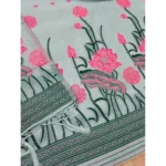 Women's Banarasi Silk Printed Unstitched Salwar Suit Material With Dupatta (Grey, 3Mtrs) - Image 2