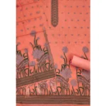 Women's Banarasi Silk Printed Unstitched Salwar Suit Material With Dupatta (Peach, 3Mtrs) - Image 3