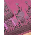 Women's Banarasi Silk Printed Unstitched Salwar Suit Material With Dupatta (Pink, 3Mtrs) - Image 2